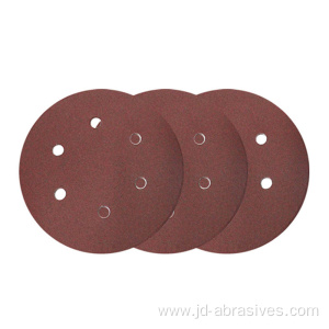 150mm aluminum oxide red sanding disc 6 holes